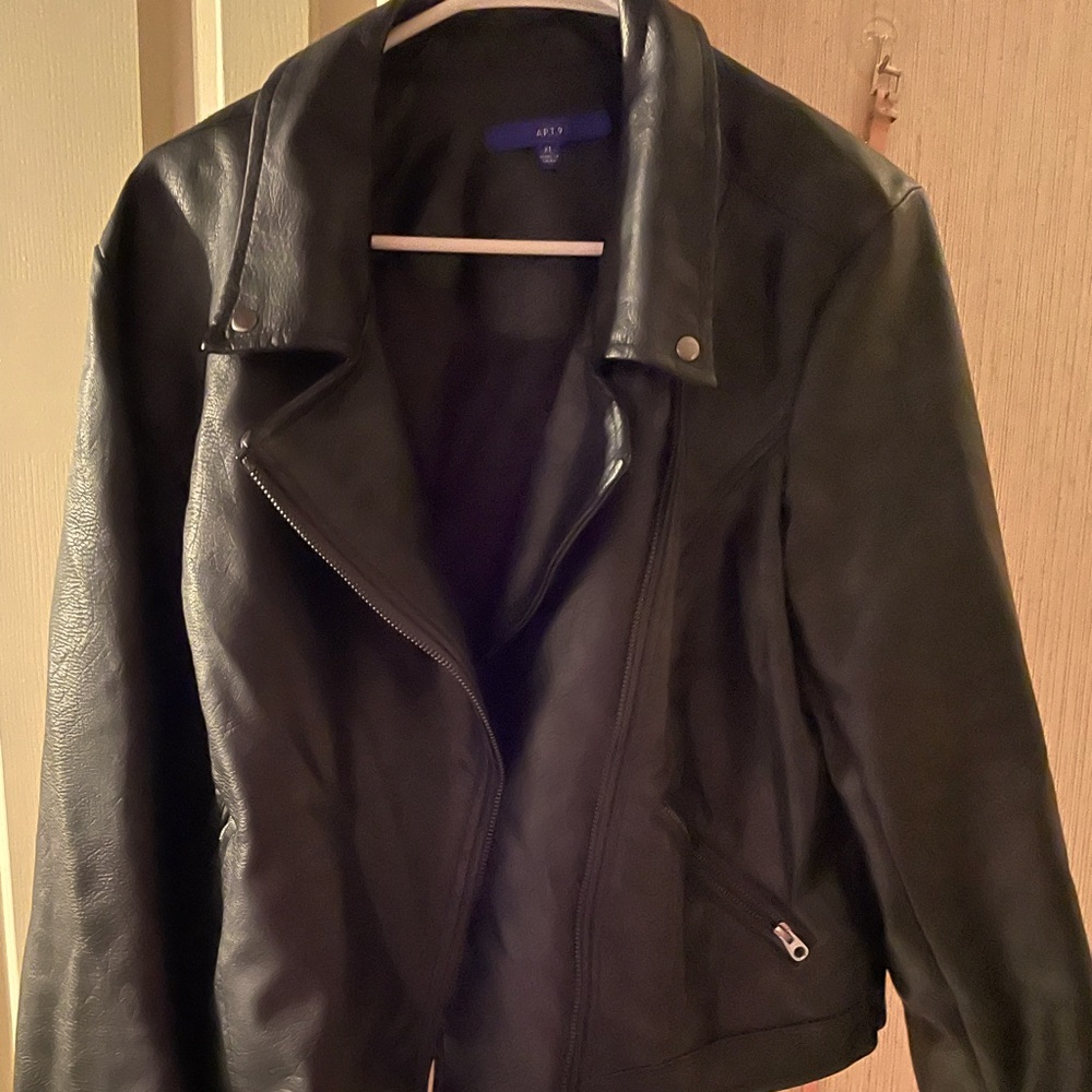 Black leather mid waist lg